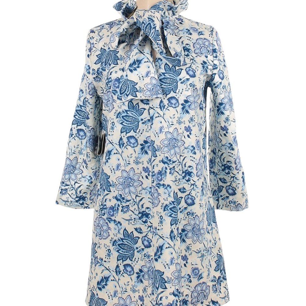 Tuckernuck Daphne Dress in Blue Chintz Toile Print
